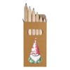 Azeeda 6 x 'Christmas Gnome' Short 85mm Pencils/Coloured Pencil Set