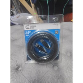 Commercial Electric Cat6 Patch Cord 10Ft Black Electronic Cable New