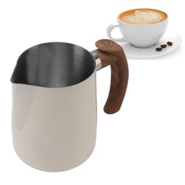 Milk Frothing Cup, Stainless Steel Milk Frothing Cup with Inner Scale and Dripless Spout for Coffee Art (1000ml)