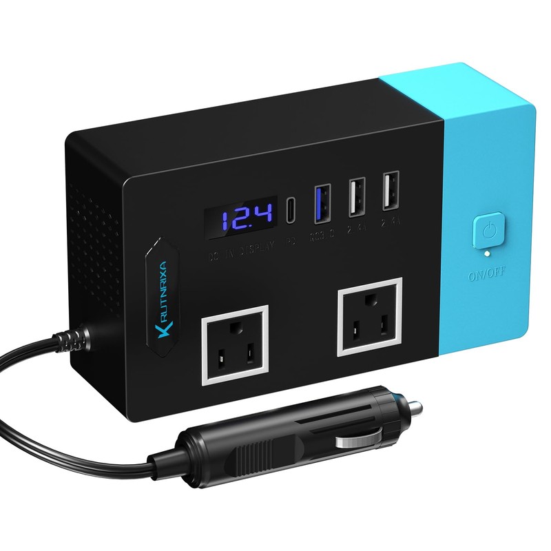 RUTNRIXA 300W Power Inverters 12V DC to 110V AC Converter