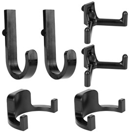 Tinoaly 6pcs Storage Shed Hooks for Suncast, Black J U Y-Shape Hanger Tool Heavy Duty Tool Hangers Hooks Garden Shed Accessories for Suncast Garage Wall Organization