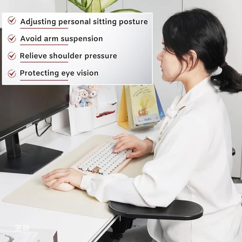 Ouliget Arm Rest Support for Desk,180° Rotating Adjustable Computer Desk