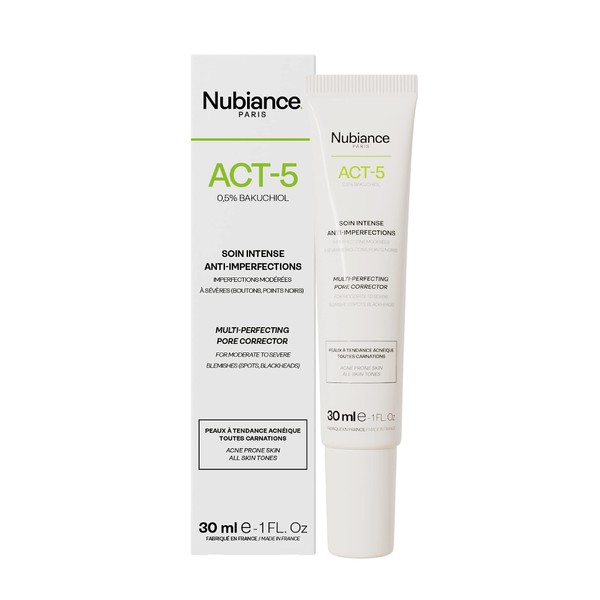 NUBIANCE - ACT-5-30ml - Anti-acne face cream anti-pimple - For all skin types - Sebum regulation - Anti-impurities - Effective acne treatment - Without drying effect