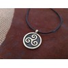 Celtic Triskelion Triskele Spiral of Life Pendant with sring (Brass,