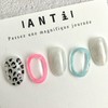 ˡᴬᴺᵀᶤˡ Leopard lump luminous handmade nail tip - short almond