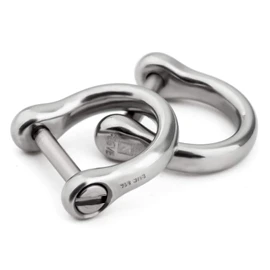 TISUR Keyring Titanium Mini D-Ring Key Car Motorcycle Keychain Cute Keychain Small with Screwdriver, Stainless Steel SUS316 Polished 2 Pieces