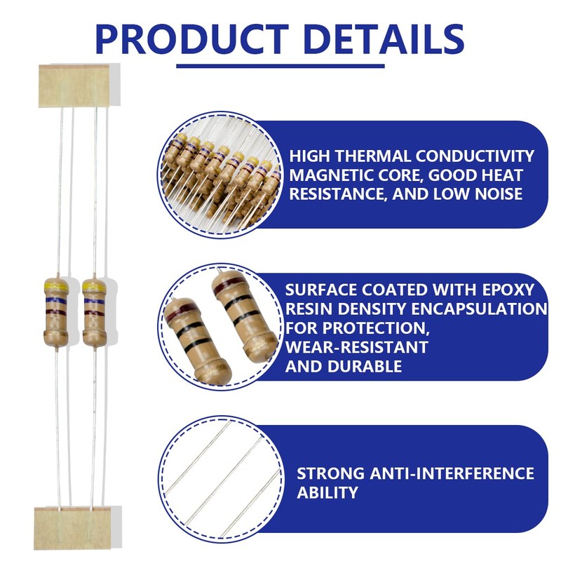 Innfeeltech 100 Pcs 1/2W 5% Tolerance 470 Ohm Carbon Film