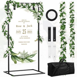 Wedding Welcome Sign Stand, Adjustable Welcome to Our Wedding Sign Holder, Heavy Duty Easel Stand for Sign & Poster Display