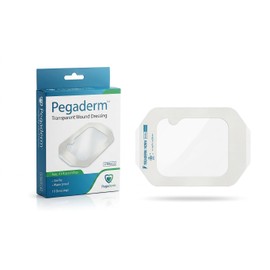 PEGADERM Apósito Transparente para Heridas, Estéril, Impermeable, Tipo PU, 10 x 12 cm, 50 Piezas