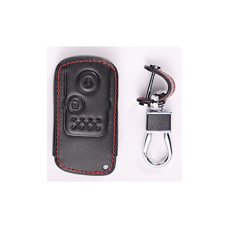 BKY 2 Button Leather Key Case for Honda Stepwagon Fit