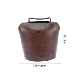 2 Piezas Campana De Vaca Campanas Antiguas Fuerte Campana De Bronce Cencerro Con Mango Cencerros De Vaca Campana Ruidosa De Animales De Granja Anti- Mini Junta Mascota Planchar