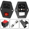 Xiatiaosann 3 PCS Inlet Module Plug, Rocker Switch Power Socket