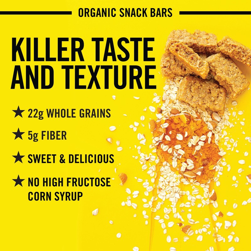 Dave's Killer Bread Oat-Rageous Honey Almond Organic Snack Bars, 12
