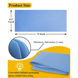 Baby Blue Felt Fabric 72" X 36"(1 Yard) Large Felt Sheets Stiff Craft Felt by The Yard for DIY Crafts Letter Coaster Flower Ornament Sewing Party Decoration Christmas Supplies Nonwoven (Baby Blue)