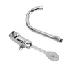 Foot Pedal Faucet Set Stainless Steel Hands Free Silver Touchless