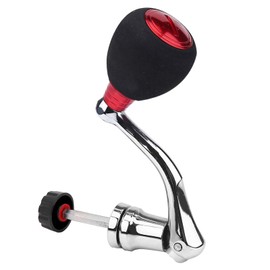 Reel Handle Reel Swivel Handle Lightweight Portable Mounting Anti-Slip Reel Replacement Hexagon Shaft Cutting Surface Diameter 4.5mm Fishing Repair Tool Reel Accessories (Red-M)