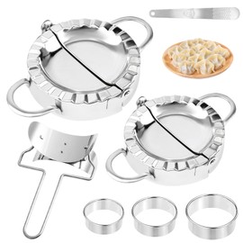 11 pieces stainless steel dumplings, ravioli dumpling maker, dumpling maker, ravioli cookie cutter, dough press set, muzzle shaper, round cookie cutter, for pasta, ravioli and cakes