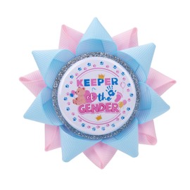 Keeper of the Gender Pins, Gender Reveal Party Brooch Boy or Girl Unveiling Button Pin for Baby Shower Decorations