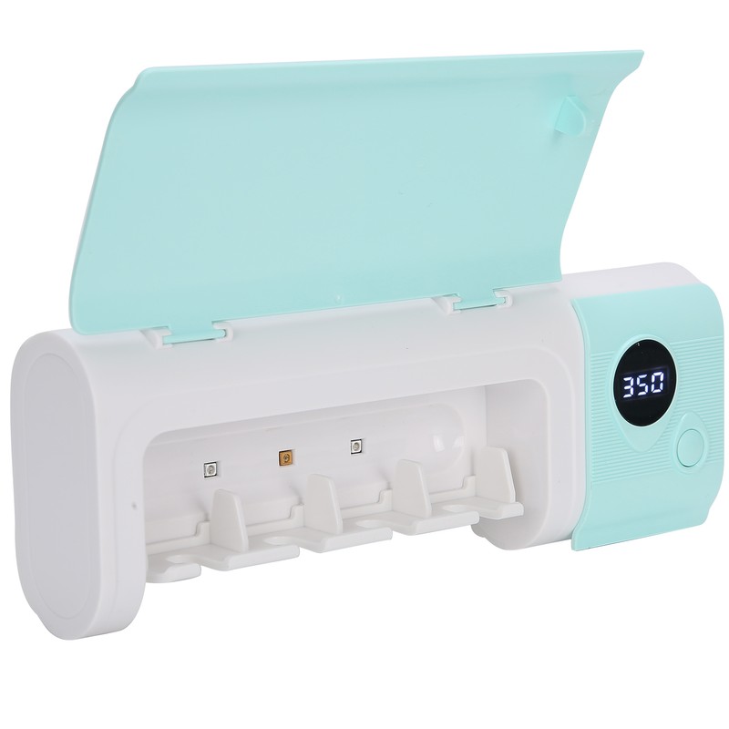 UVC Toothbrush Holder Wall Mounted Rack UV Light Cleaning Toothbrush
