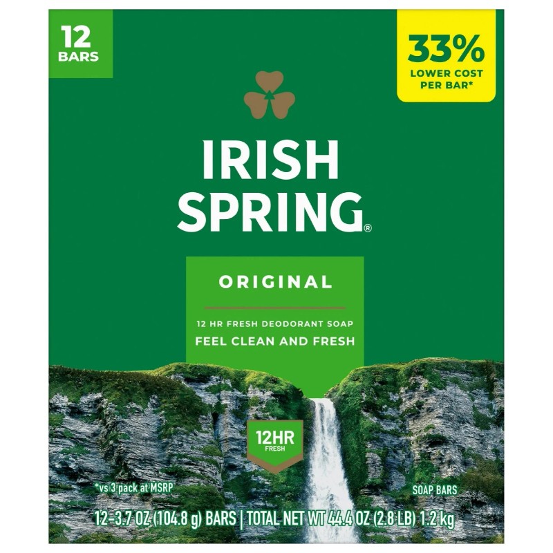 Irish Spring Bar Soap for Men, Aloe Mist Deodorant Bar