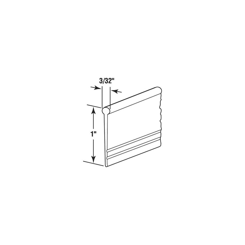 CRL Clear Round Top "Bulb" Type Shower Door Bottom Seal