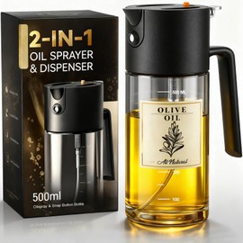 Costop Professional 500ml Glass Oil Sprayer - 3-in-1 Kitchen Tool: Fine Mist, Stream & Pour | Leak-Proof Design for Air Fryer, BBQ & Cooking | BPA-Free