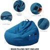 Bean Bag Chair Cover (No Filler) Stuffed Animal Storage Bean