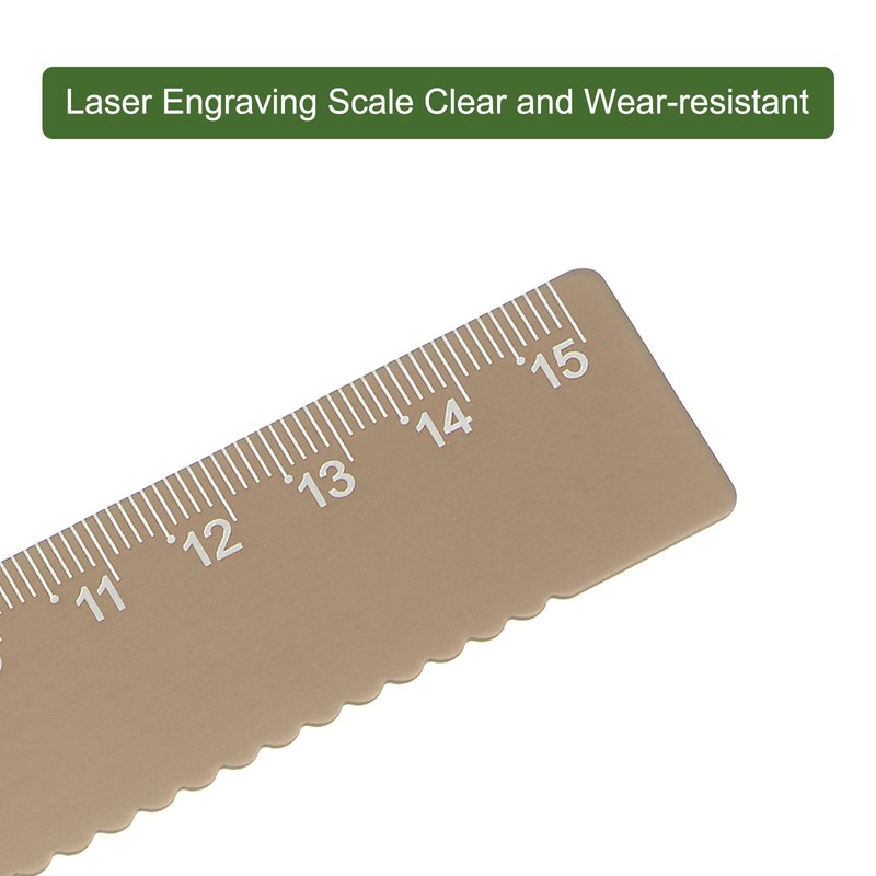 sourcing map Straight Ruler 15 cm Metric Aluminium Alloy Ruler
