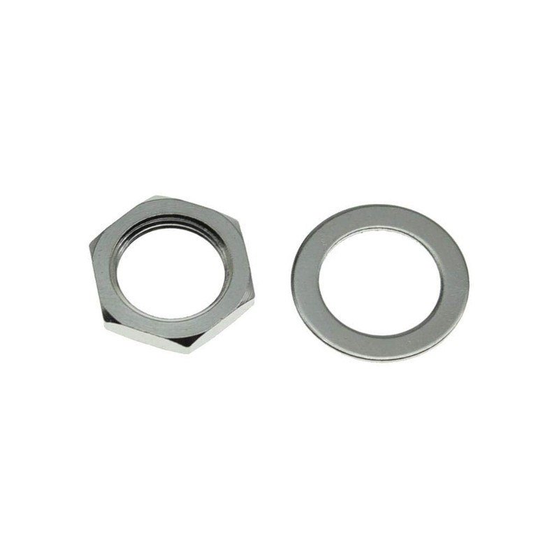 KAISH Guitar Input Output Socket Nut & Washer Nickel (Pack