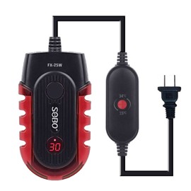 Aquarium Heater Fast Heating Prevent Dry Burning Digital Display Aquarium Thermostat Heater for Fish Turtle Tanks FX 25W