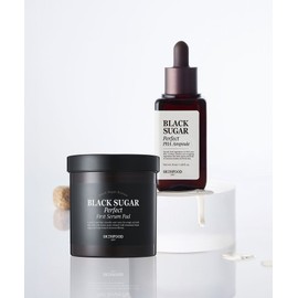 SKINFOOD [2 types of set] Black Sugar Perfect First Serum Pads 60 sheets & Paha Ampoule / SKINFOOD [2종SET] 블랙슈가 퍼펙트 첫세럼 패드 60매 & 파하 앰플