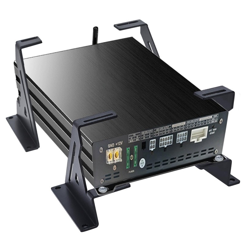 2 Amp Rack Car Audio,24 Watts Steel Amplifier Equipment Mount