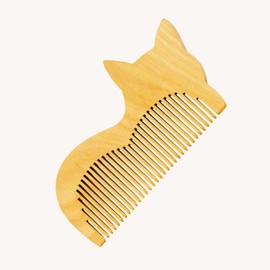 Cat Style Comb (with Storage Bag), Camellia Oil, Beautiful Hair, Moisturizing, Fluffy, Smooth, Natural Camellia Oil, Brush, Beech, Cat Comb, Cute Gift
