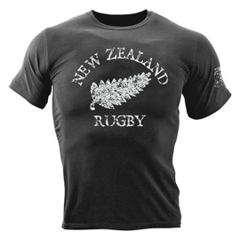 Rugby Imports NZ Garment-Dyed T-Shirt New Zealand Medium Black