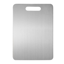 Stainless Steel Cutting Board, New Upgrade 304 Stainless Steel Chopping Boards for Kitchen, Double-sided Metal Cutting Board for Fruits Meat and Vegetables, Easy to Clean, 13.4x9inch