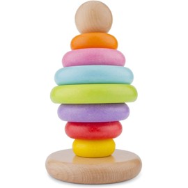 New Classic Toys 10501 Rainbow Stacking Toy, Multicoloured