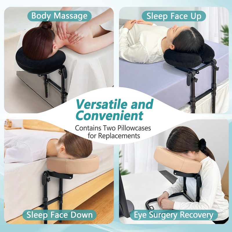 Mattress Top Massage Kit, Massage Headrest Face Pillow for Bed