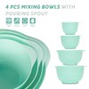 BoxedHome Nesting Plastic Mixing Bowl Set, 4 Piece Mixing Bowl