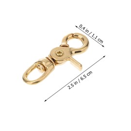 iplusmile Swivel Clasps Lanyard Snap Hook - 11mm Brass Clasp Swivel Trigger Clips - Lobster Claw Clasp for Key Chain, Dog Leash Collar, DIY Craft