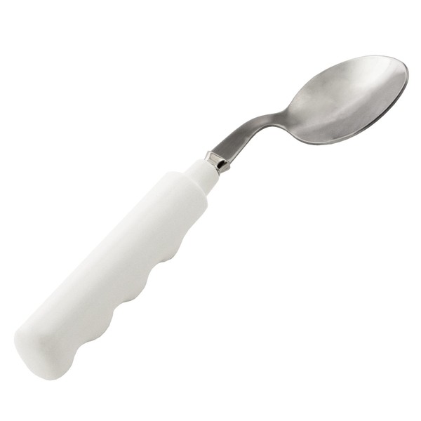 FabLife Comfort Grip 3oz Left Handed Soup Spoon Adaptive Utensils, Daily Living Aid for Individuals with Weak Grip