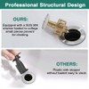Pop Up Drain Stopper with Overflow for Bathroom Sink, Brushed
