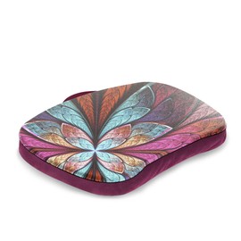 QIELIZI Lap Laptop Desk - Portable Lap Desk with Pillow Cushion, Fits up to 15.6 inch Laptop for Home Office Students Use as Computer Laptop Stand, Book Tablet(1-Fractal Flower)