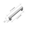 Ravinte 3 Pack 3-3/4 Inch Kitchen Square Cabinet Handles Satin