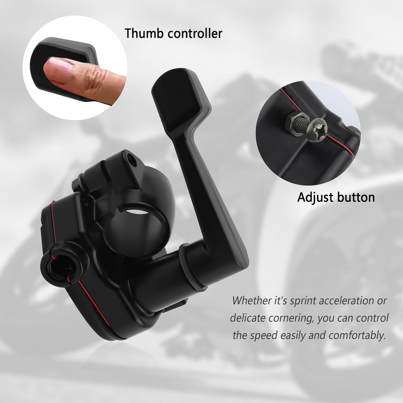 7/8'' 22mm Thumb Throttle Kit with Throttle Cable,Aluminum Motorcycle/Mini Bike
