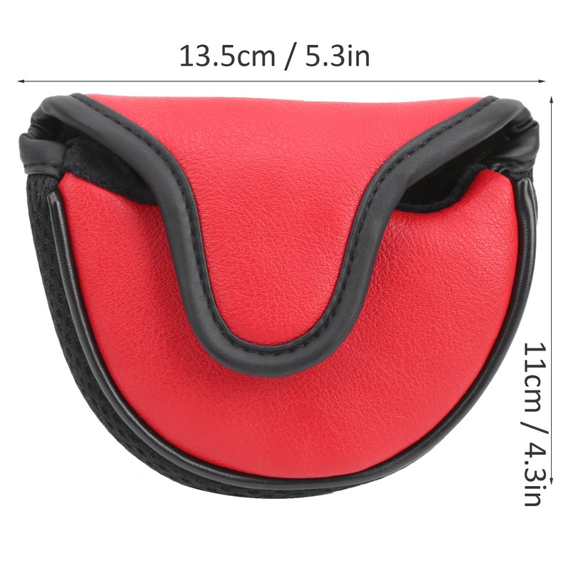 Golf Putter Protection Covers Headcover Semicircle PU Leather Guard Waterproof