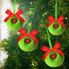 Chewarelly 6 Pack Lime Green Furry Christmas Ball Ornaments with