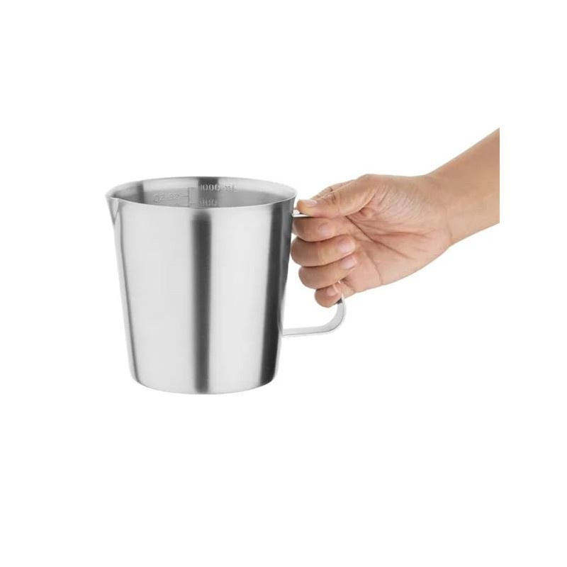 Vogue Stainless Steel Measuring Jug - 1Ltr