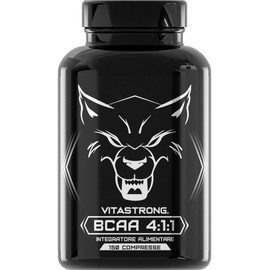 Branched Chain Amino Acids BCAA 4.1.1 Vitastrong | 100% Pure L-Leucine, L-Isoleucine, L-Valine with Vitamin B6 | Pre- and Post-Workout Supplement | Made in Italy