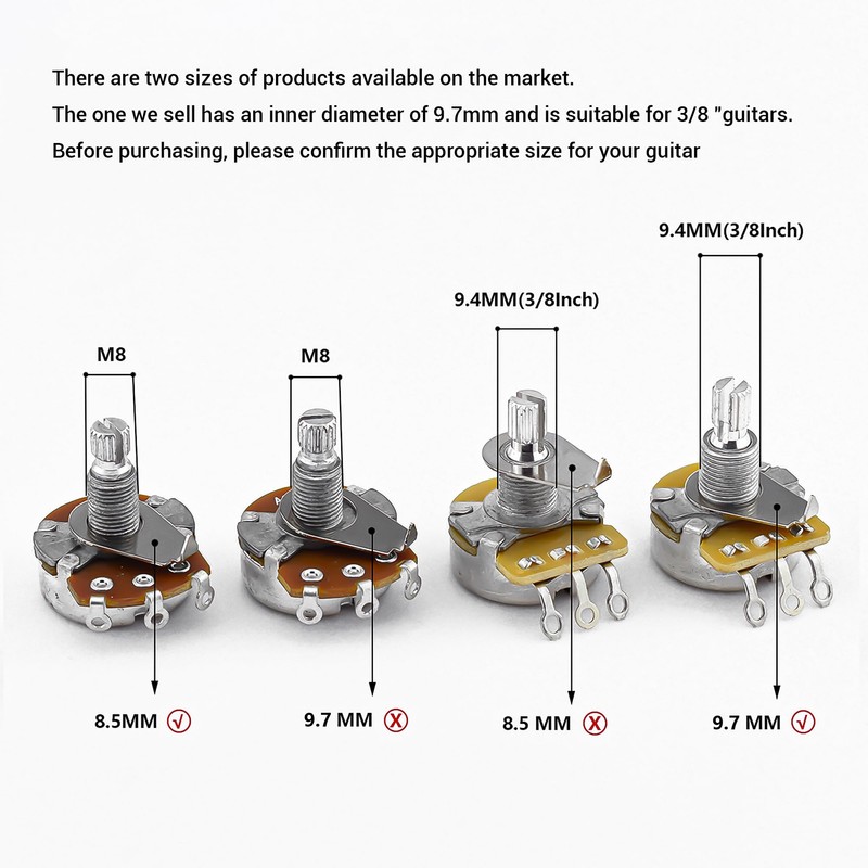 Guitar Knobs Pointer Plate 4pcs LP 3/8" Knob Position Indicator