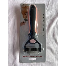 Pet Grooming combs - Double-Sided Deshedding Dematting Tool, Undercoat Rake for Dogs & Cats, Extra-Wide Dog Grooming Brush & Deshedder Comb for Long Hair (orange)